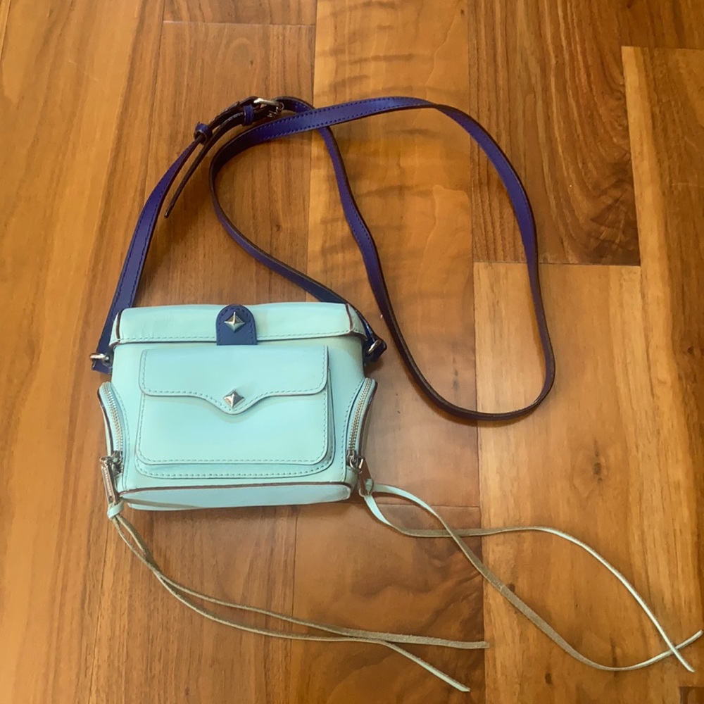 Rebecca Minkoff mint and blue crossbody bag